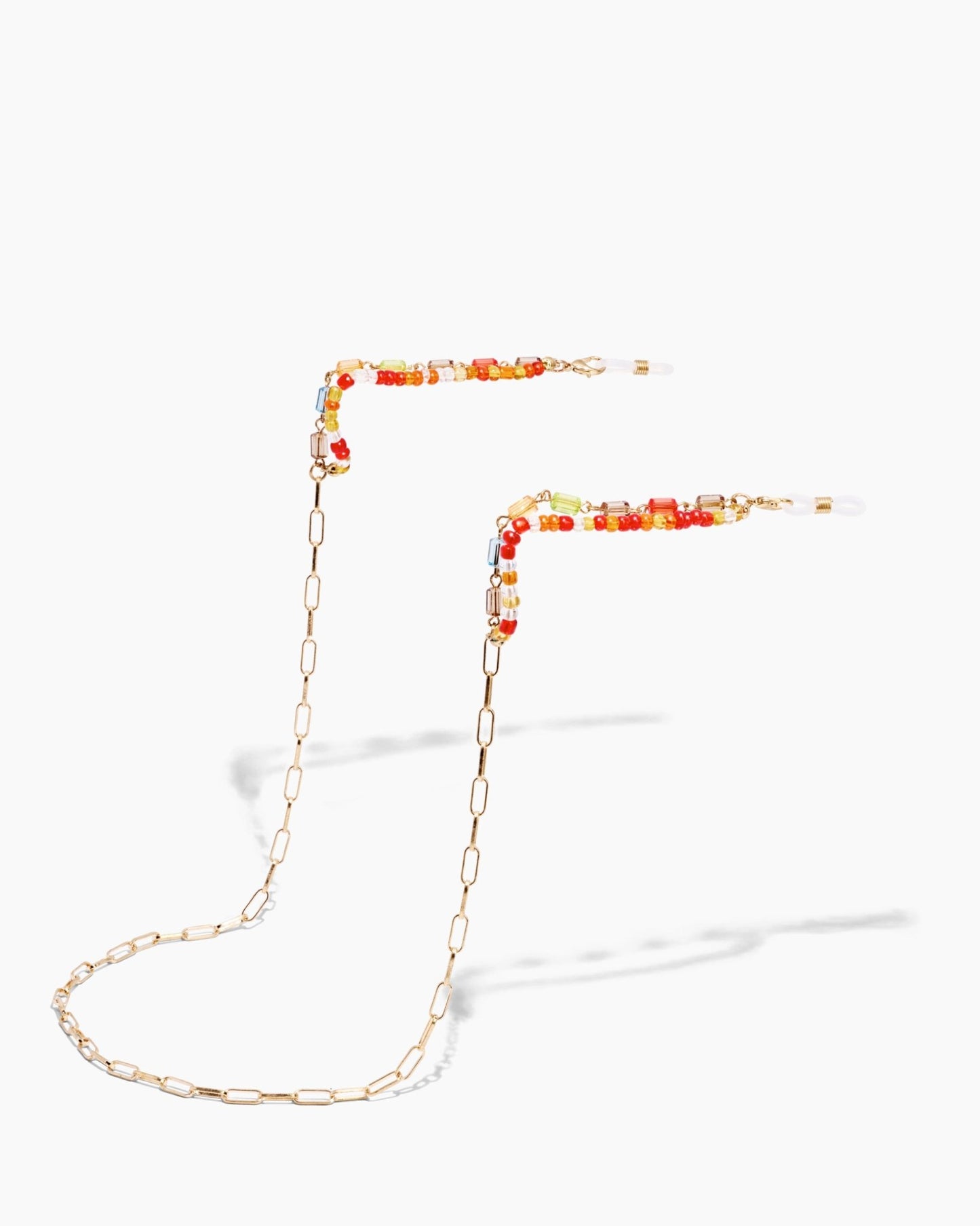 sunglass chain ; gold / skittles