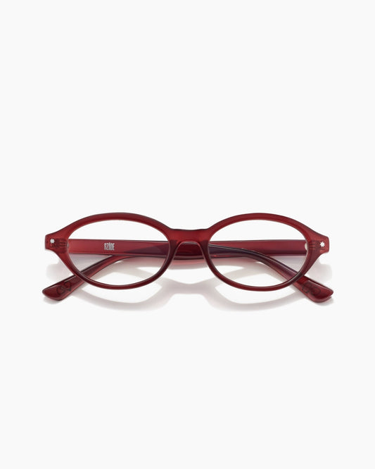 nolan ; wild cherry / clear blue light